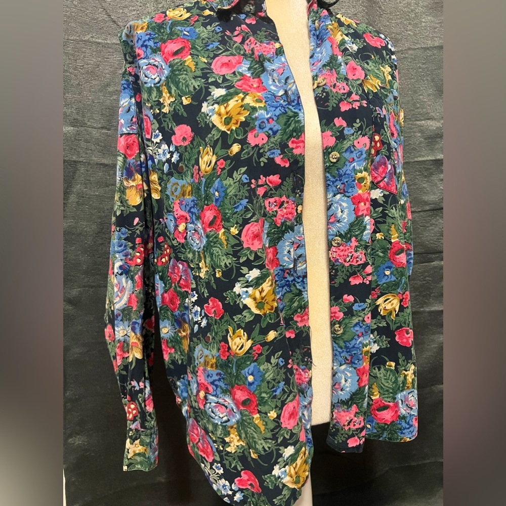 Vintage floral flannel